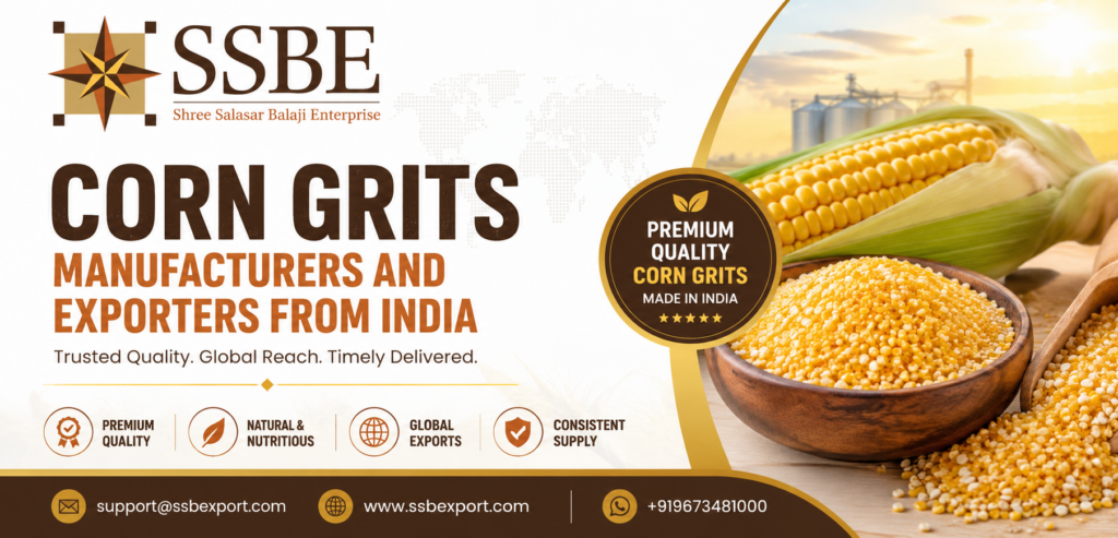 Corn Grits Manufacturers and Exporters from India