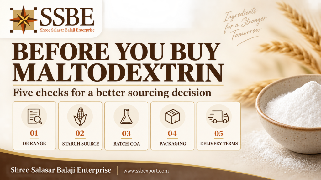 maltodextrin manufacturers in india